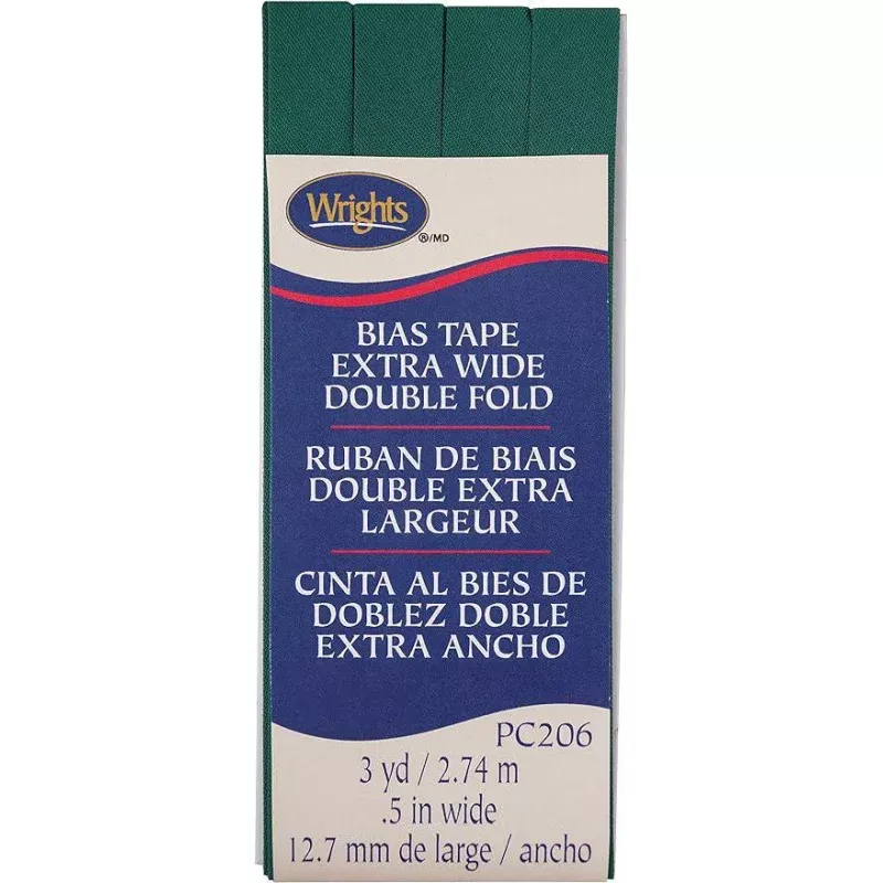 Wrights Extra Wide Double Fold Bias Tape Hunter 3 Yards