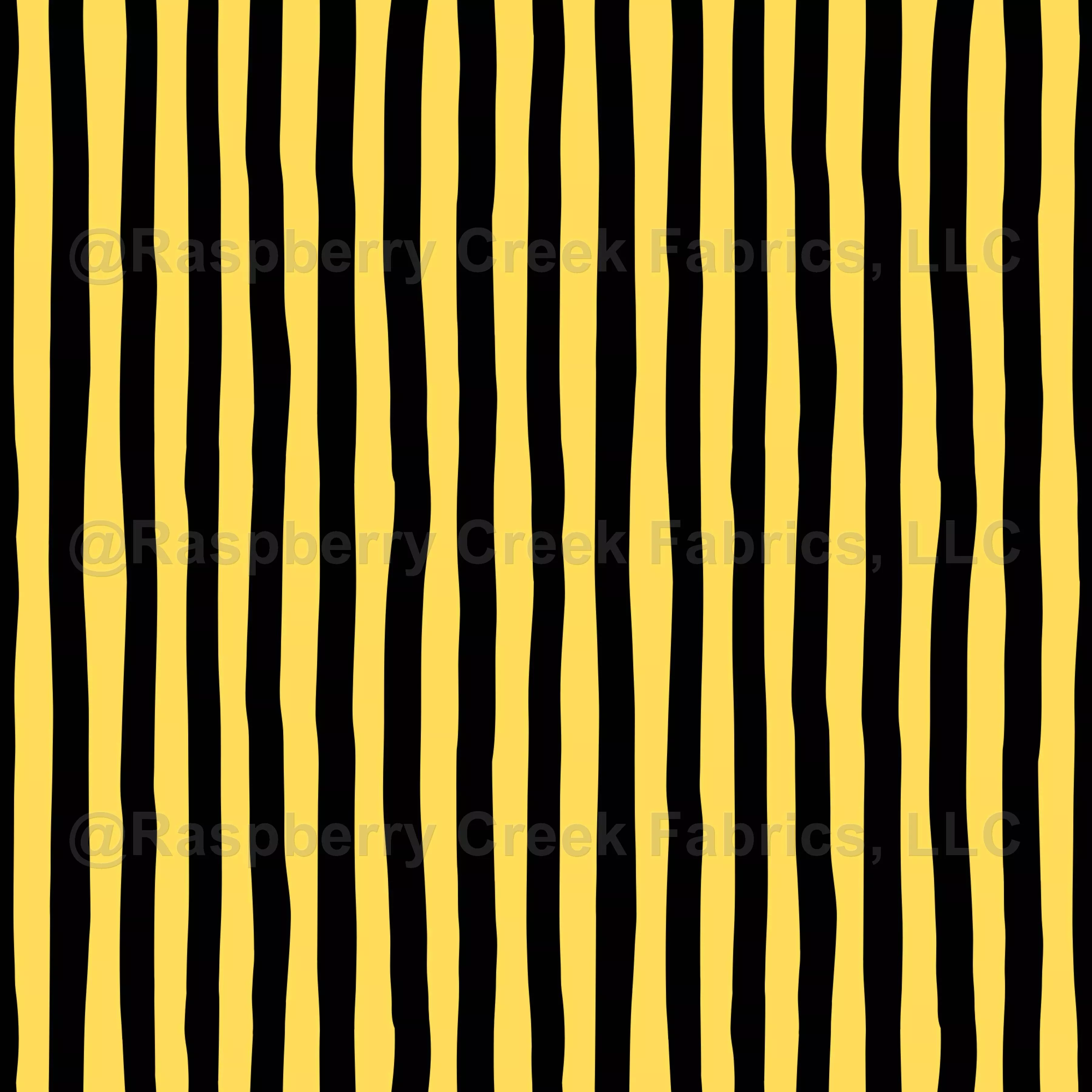 Yellow & Black Wonky Stripes