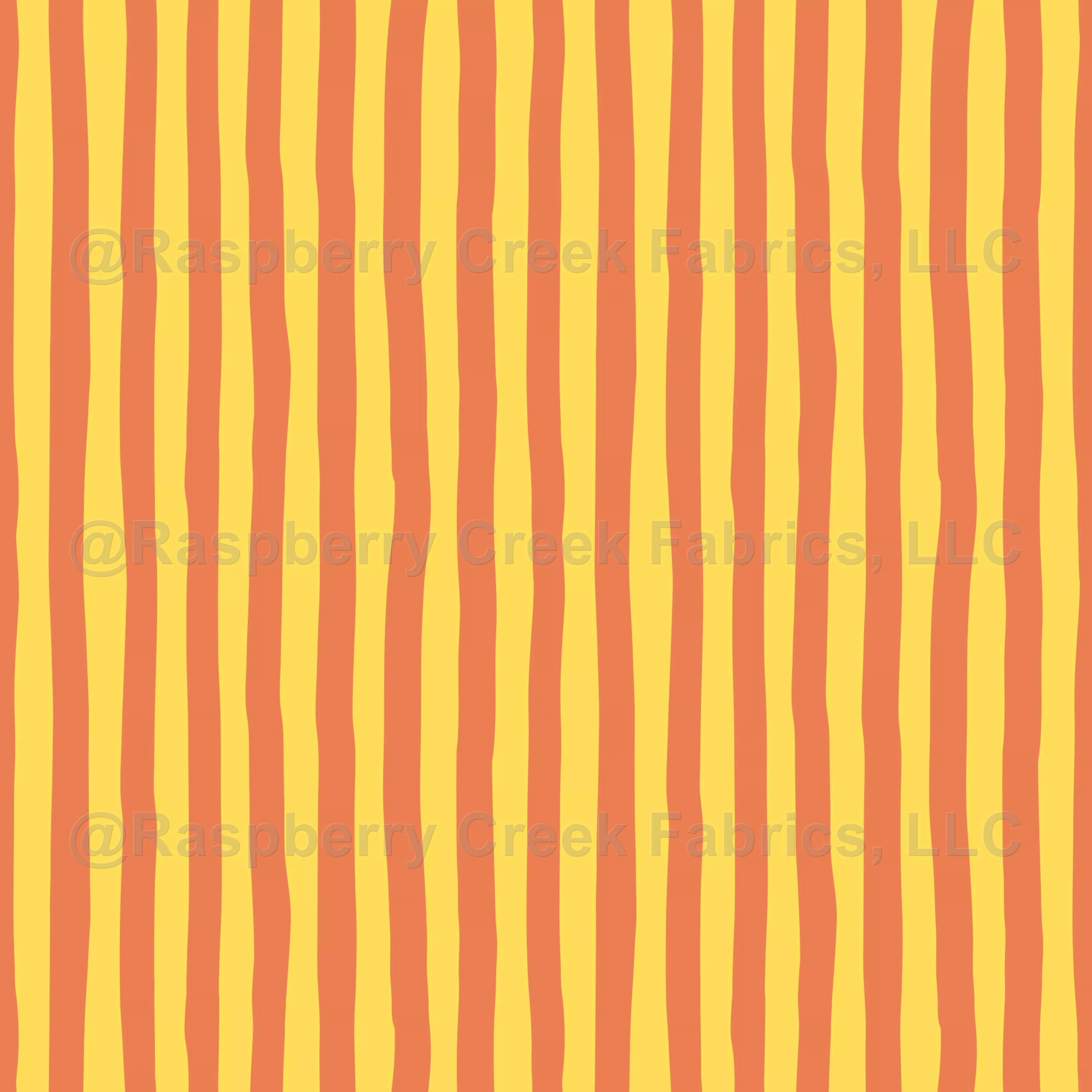 Yellow & Light Orange Wonky Stripes