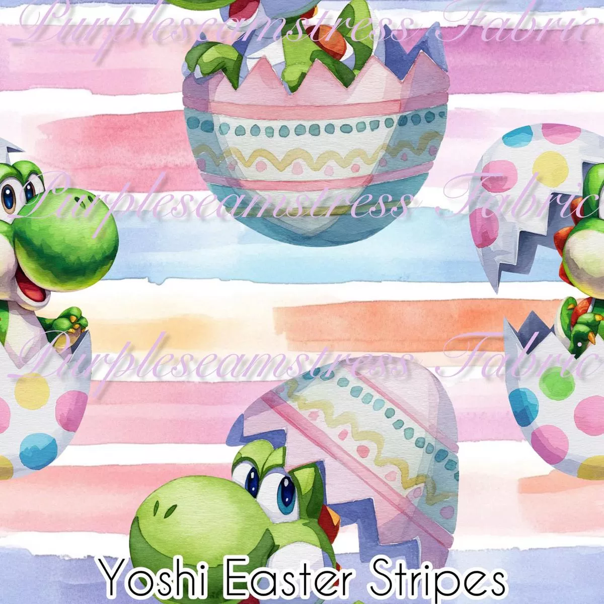 Yoshi Easter StripesFabric