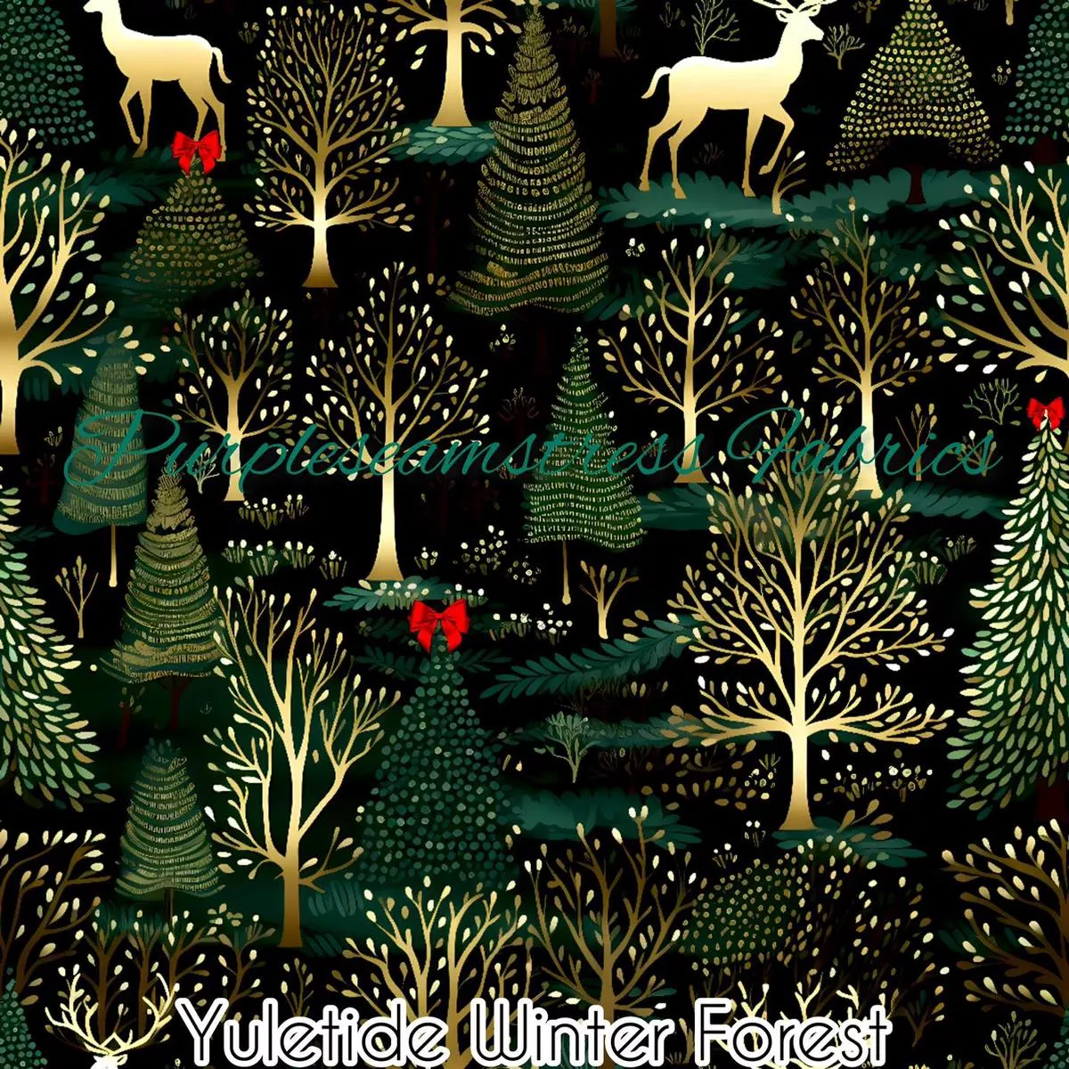 Yuletide Winter ForestFabric