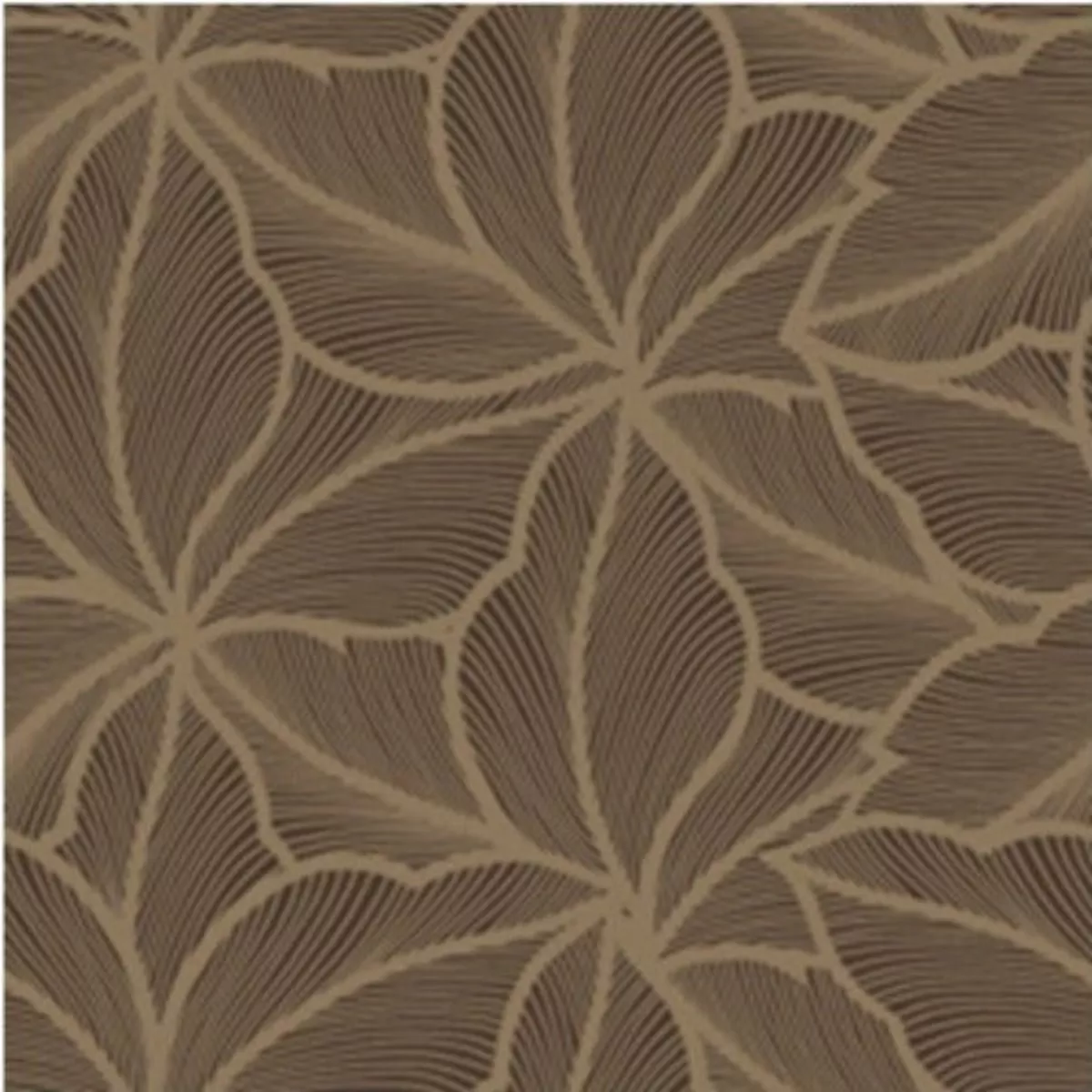 Yuriko Truffle Free Flowing Leaf Brown Home Decor Fabric