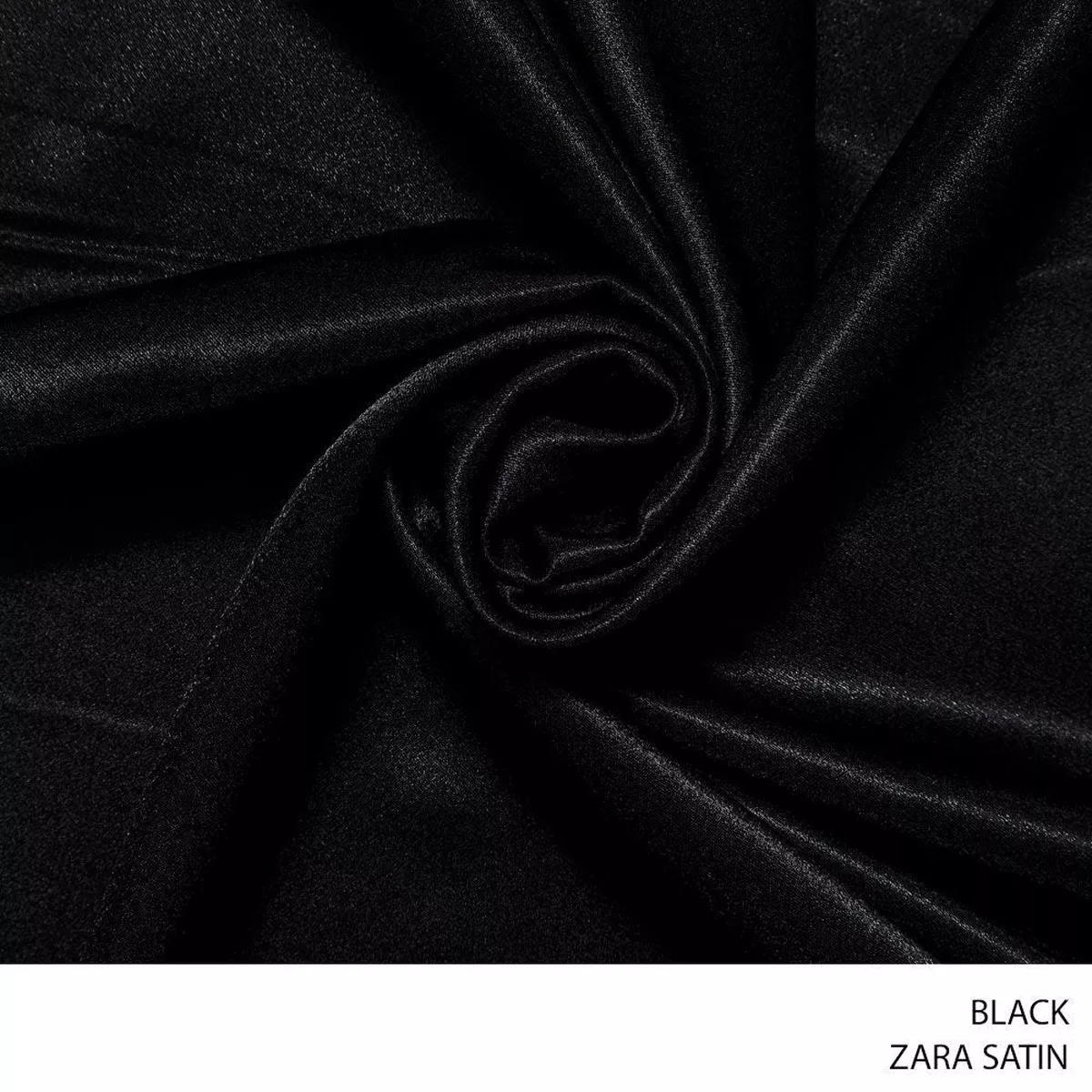 Zara Satin Fabric 150cm Black