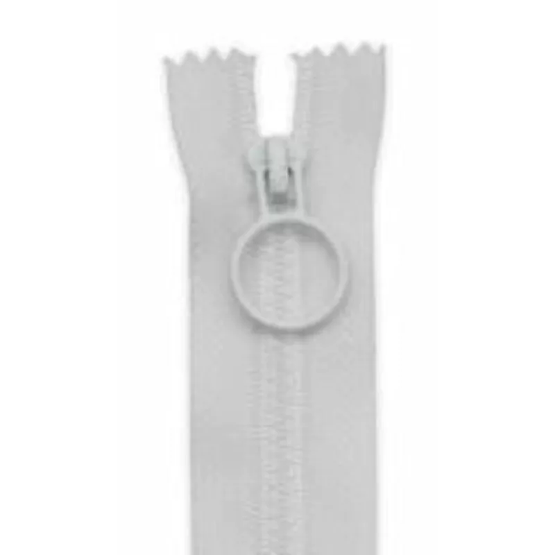 Zipper, White HOOP 20-INCH (pack of 2)